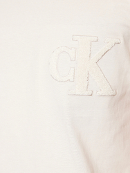 Calvin Klein pánske krémové tričko - L (ACF)