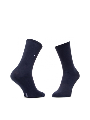 Tommy Hilfiger dámske biele a modré ponožky 2 pack Dot - 35/38 (WHI)