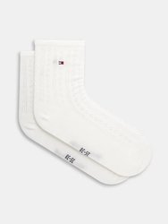 Tommy Hilfiger dámske biele ponožky - 35/38 (WHI)