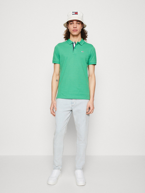Tommy Jeans pánske zelené polo tričko