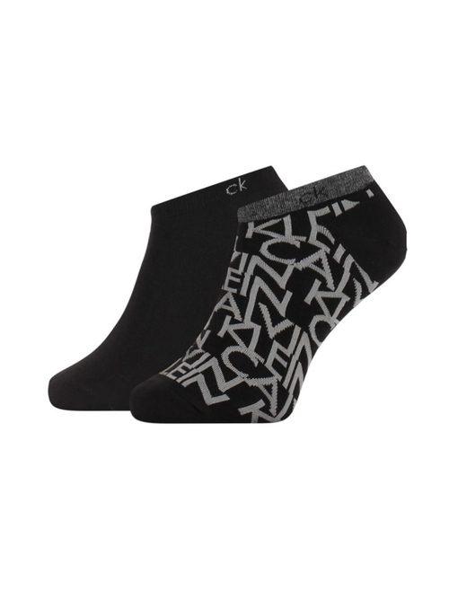 Calvin Klein Pánke čierne ponožky 2 pack