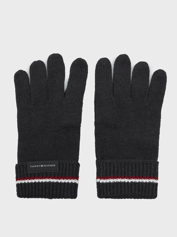 Tommy Huilfiger pánske čierne rukavice