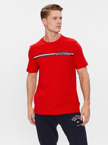 Tommy Hilfiger pánske červené tričko