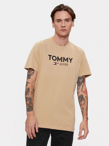 Tommy Jeans pánske béžové tričko