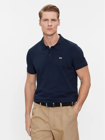 Tommy Jeans pánske tmavo modré polo tričko