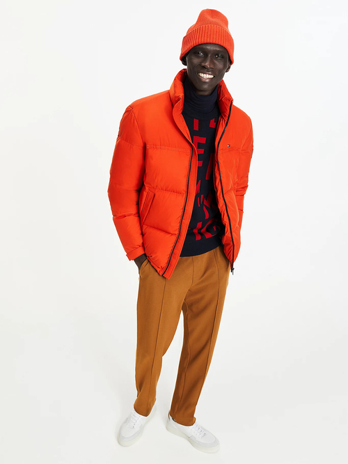 Tommy Hilfiger pánska oranžová páperová bunda