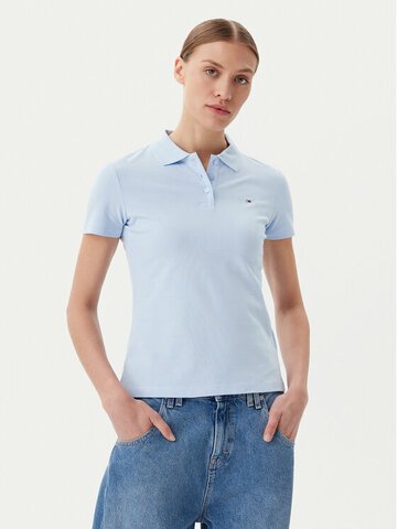 Tommy Jeans dámske modré polo tričko