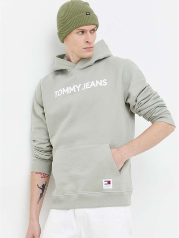 Tommy Jeans pánska zelená mikina